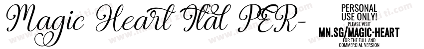 Magic Heart Ital PER字体转换